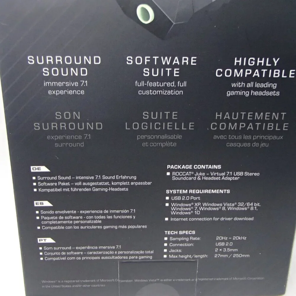 ROCCAT Juke - Virtual 7.1 Plus USB Stereo Soundcard
